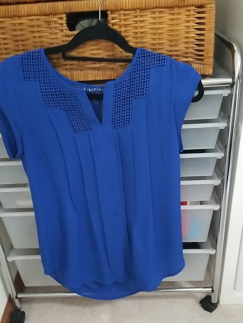 Women’s Cobalt Blue Short-Sleeve Blouse